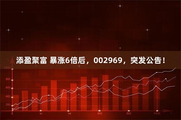 添盈聚富 暴涨6倍后，002969，突发公告！